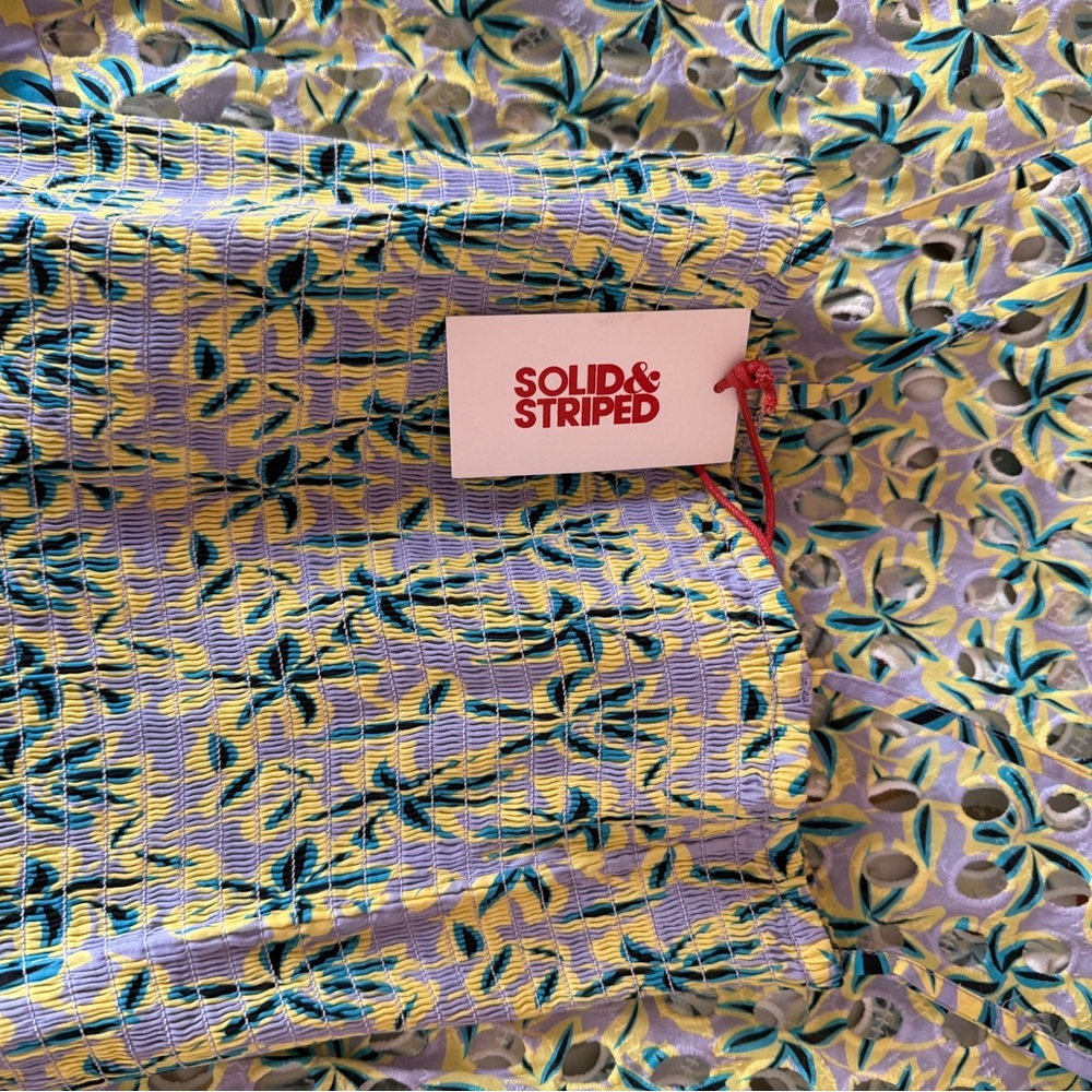 SOLID & STRIPED Green Floral Midi Dress - Picture 4 of 10